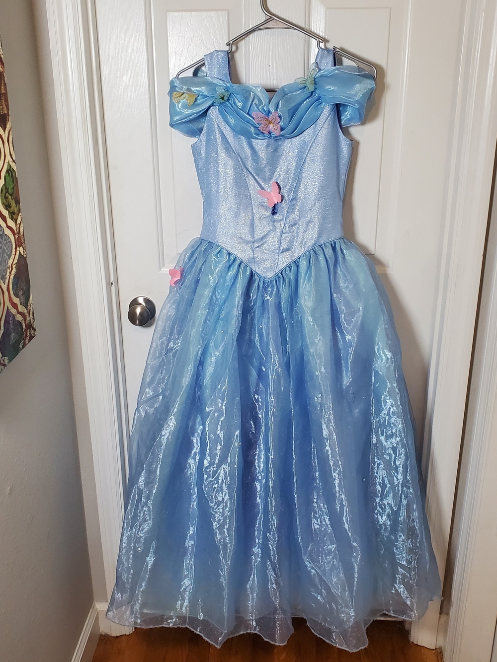 Disney Light Blue Sparkle Princess Dress with Butterfly Details